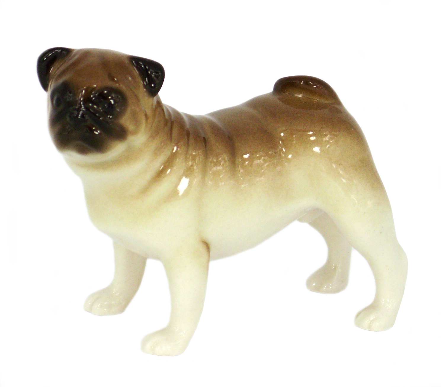 Pug Dog Standing Lomonosov Figurine