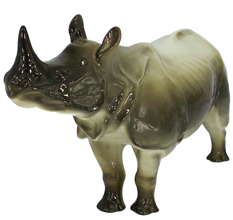 Rhinoceros Rhino Lomonosov Porcelain Figurine