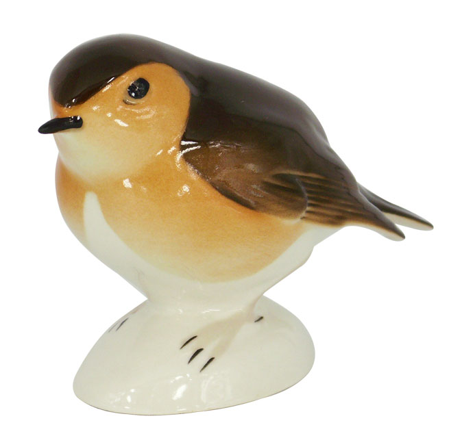 Robin Bird Big Lomonosov Porcelain Figurine