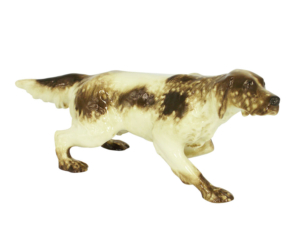 Setter Spotted Dog Lomonosov Figurine