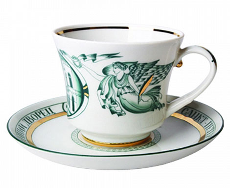 Lomonosov Porcelain Tea Cup Set Winter Palace 7.4 oz/220 ml