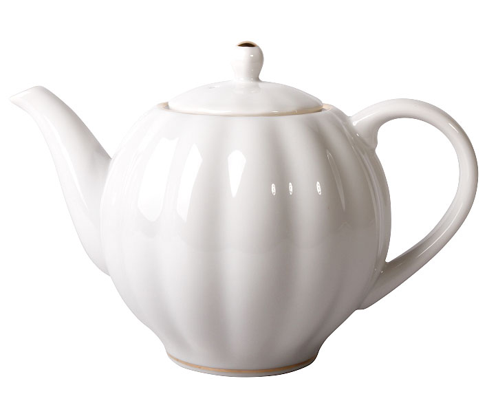 Lomonosov Porcelain Tea Pot Tulip Snow White 10 Cups 67.6 oz/2000 ml