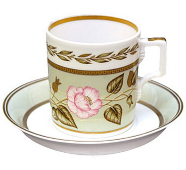 Lomonosov Porcelain Tea Set Cup and Saucer Jade #2 7.4 oz/220 ml