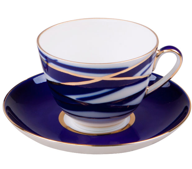Lomonosov Porcelain Tea Set Cup and Saucer Spring Cocoon 7.8 oz/230 ml