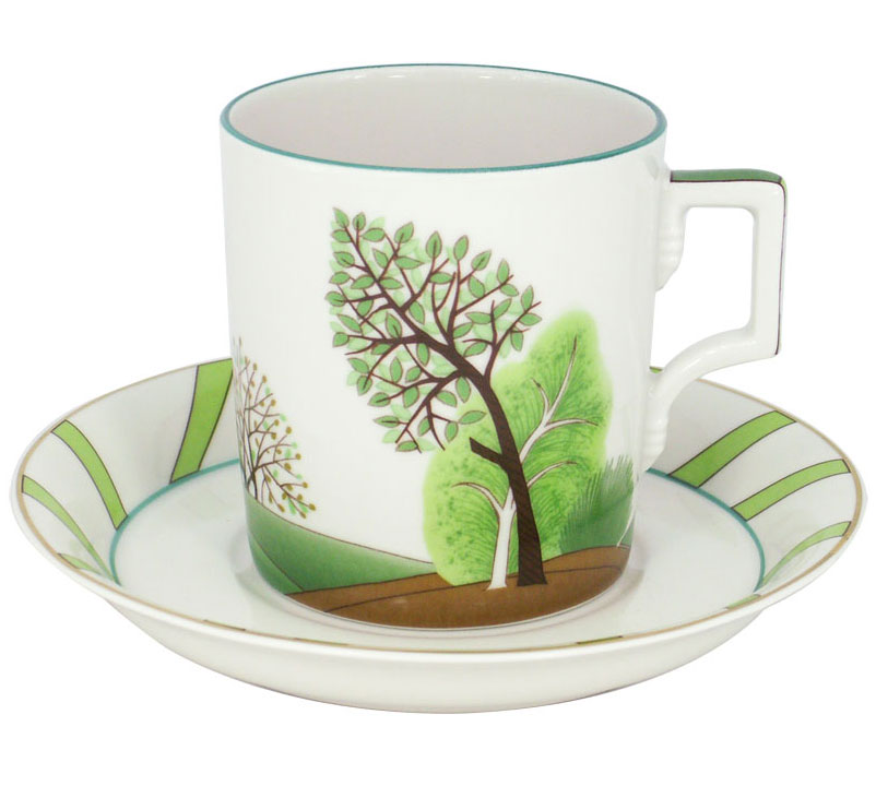 Lomonosov Porcelain Tea Set Cup and Saucer Spring 7.4 oz/220 ml