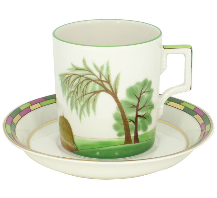Lomonosov Porcelain Tea Set Cup and Saucer Summer 7.4 oz/220 ml