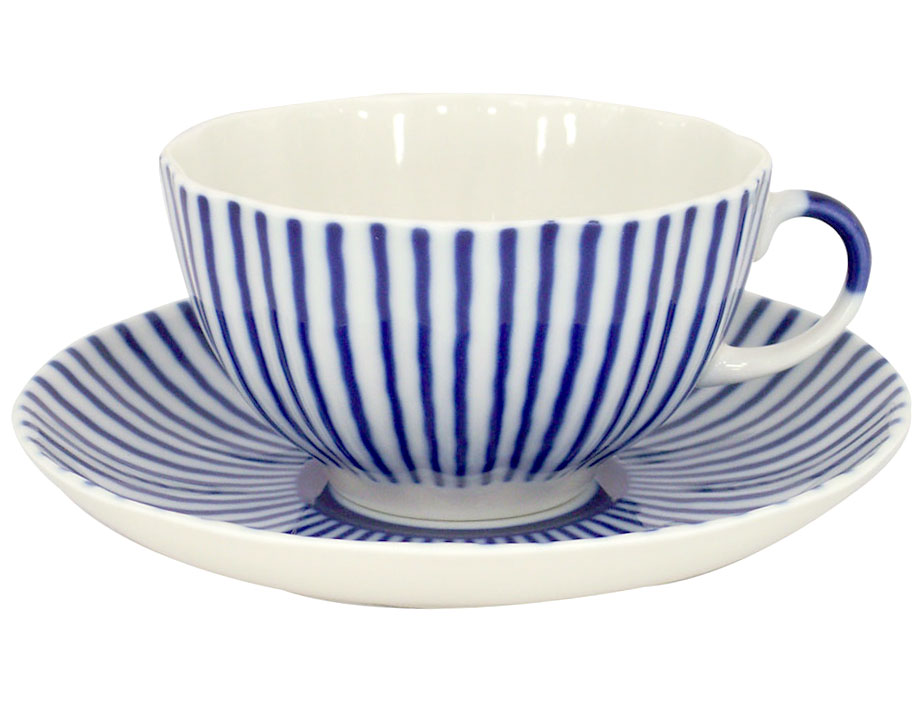 Lomonosov Porcelain Tea Set Cup and Saucer Tulip Frenchman 8.45 oz/250 ml