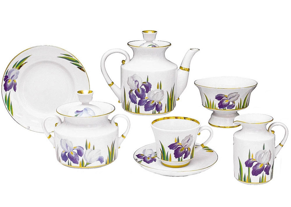 Lomonosov Porcelain Tea Set Iris 6/20