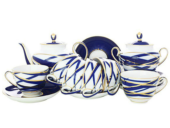 Lomonosov Porcelain Tea Set Spring Cocoon 6/20