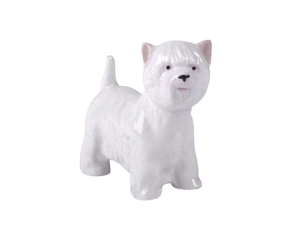 Terrier Dog West Highland White Colored Lomonosov Figurine