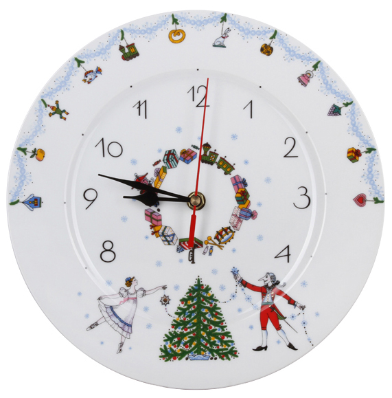 Lomonosov Porcelain Wall Clock Ballet Nutcracker 10.6"/270 mm