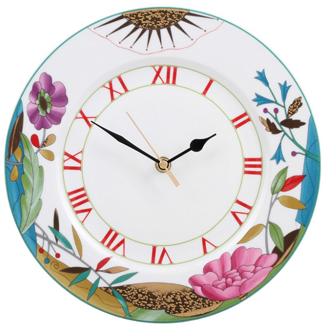 Lomonosov Porcelain Wall Clock Under The Golden Sun 10.6"/270 mm