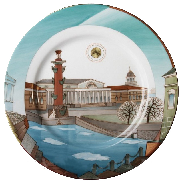 Decorative Wall Plate Spring in Petersburg 10.4"/265 mm Lomonosov Porcelain