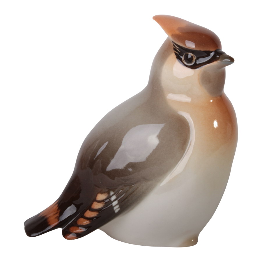 Waxwing Bird #1 Lomonosov Porcelain Figurine