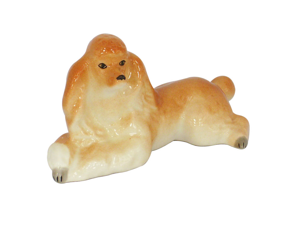 Poodle Apricot colored Dog Lomonosov Figurine 