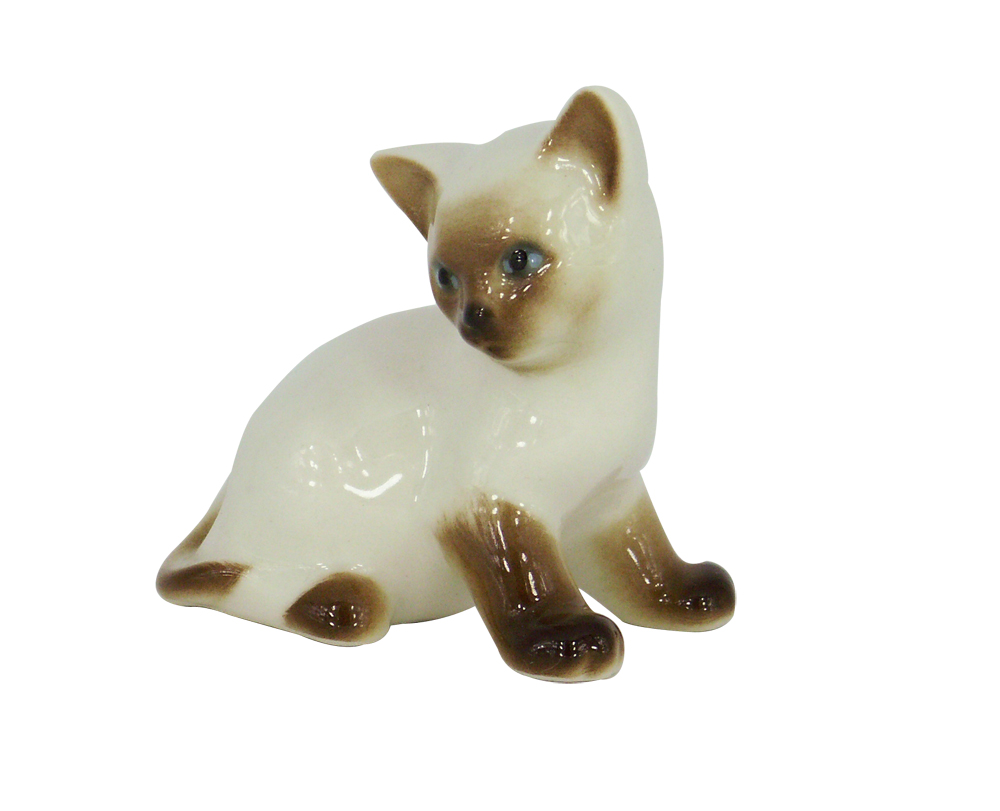 Kitten Cat Siamese Lomonosov Porcelain Figurine