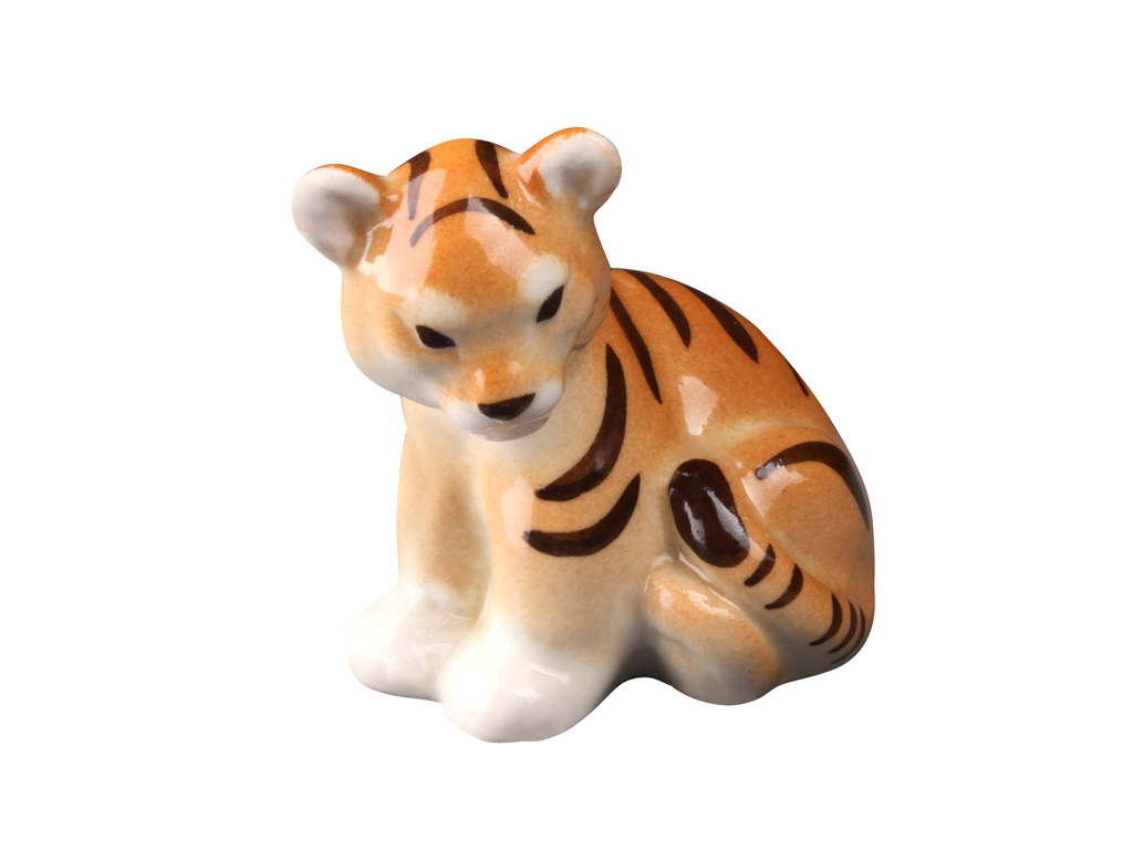 Tiger Baby Lomonosov Porcelain Figurine