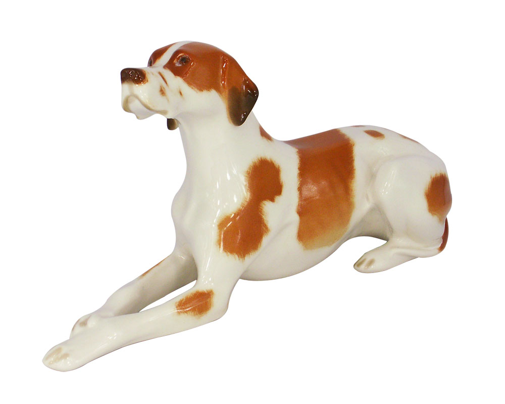 Red Pointer Dog Lomonosov Porcelain Figurine