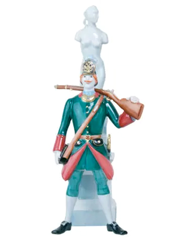 Soldiers and Venus Figurine Lomonosov Porcelain