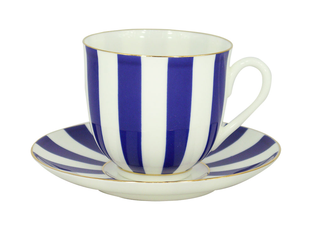 Lomonosov Porcelain Yes&No COBALT Bone China Espresso Coffee Cup 6 oz