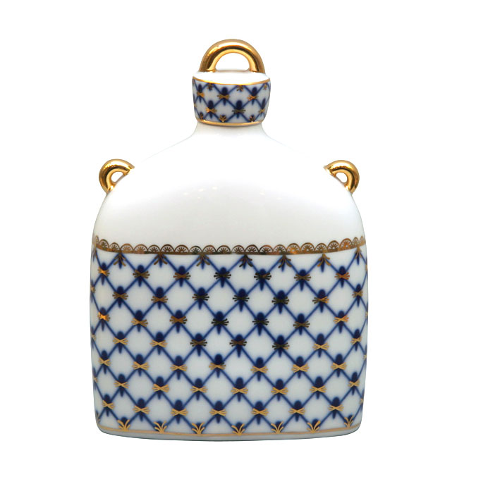 Lomonosov Porcelain Decanter Whiskey/Vodka Cobalt Net 22 oz/650 ml