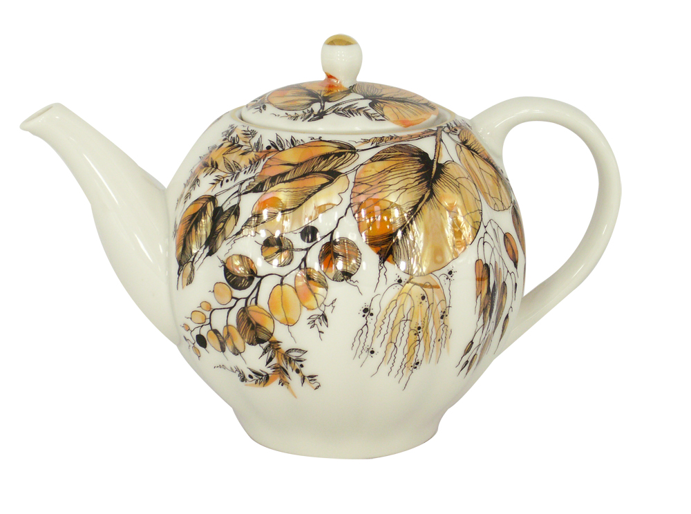 Lomonosov Porcelain Teapot My Garden Tulip 3 Cups 20 oz/600 ml