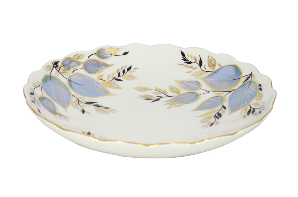 Porcelain Cake Сookie Biscuit Pastry Dish Tulip Moonlight 8.5"