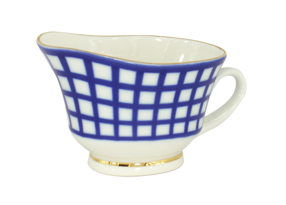 Lomonosov Porcelain Gravy Boat Cobalt Cell 6.76 fl.oz/200 ml