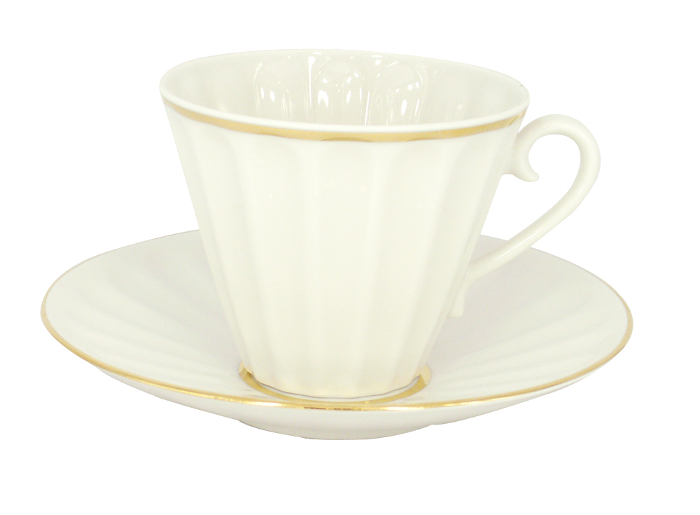 Lomonosov Porcelain Tea Cup Set Radiant Snow White 7.95 oz/235 ml