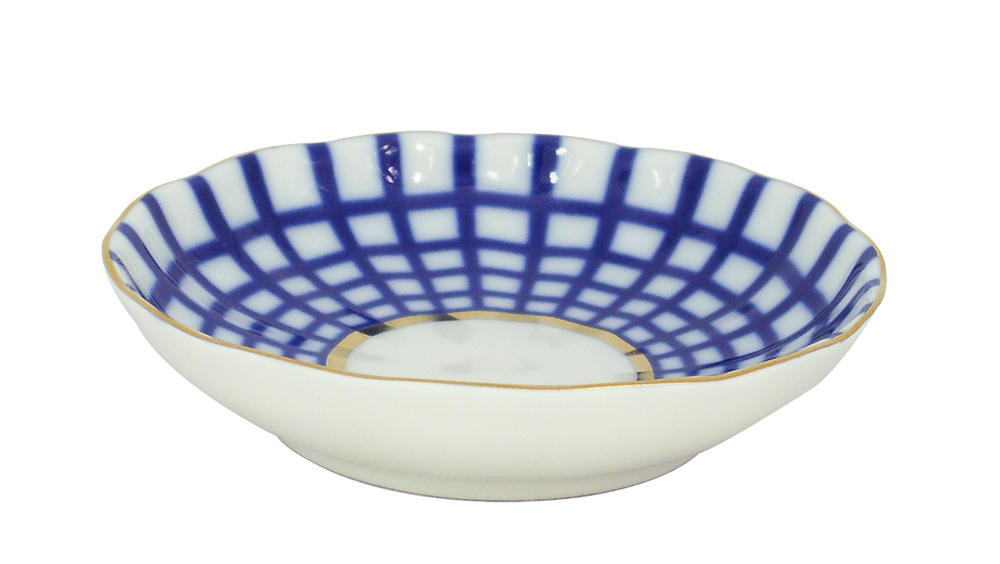 Lomonosov Porcelain Jam Dish Tulip Cobalt Cell 3.9"