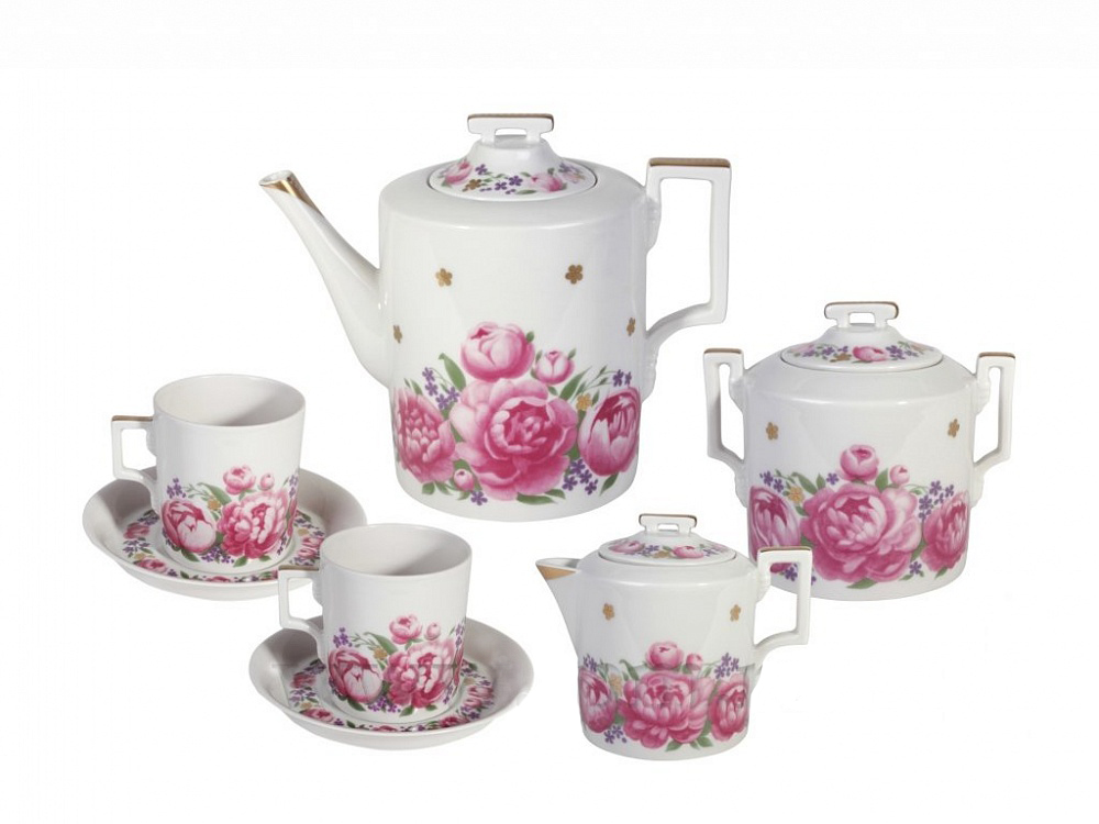 Lomonosov Porcelain Tea Set Romantic Date 6/14