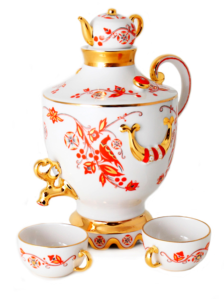 Lomonosov Porcelain Wine Decanter set Samovar 30.4 oz/900 ml