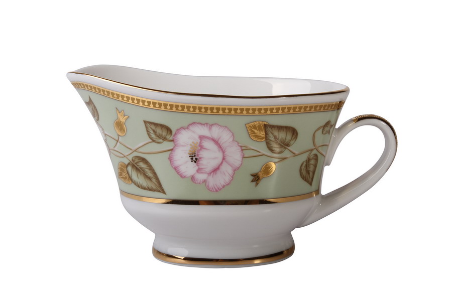 Lomonosov Porcelain Gravy Boat Jade Background 6.76 fl.oz/200 ml