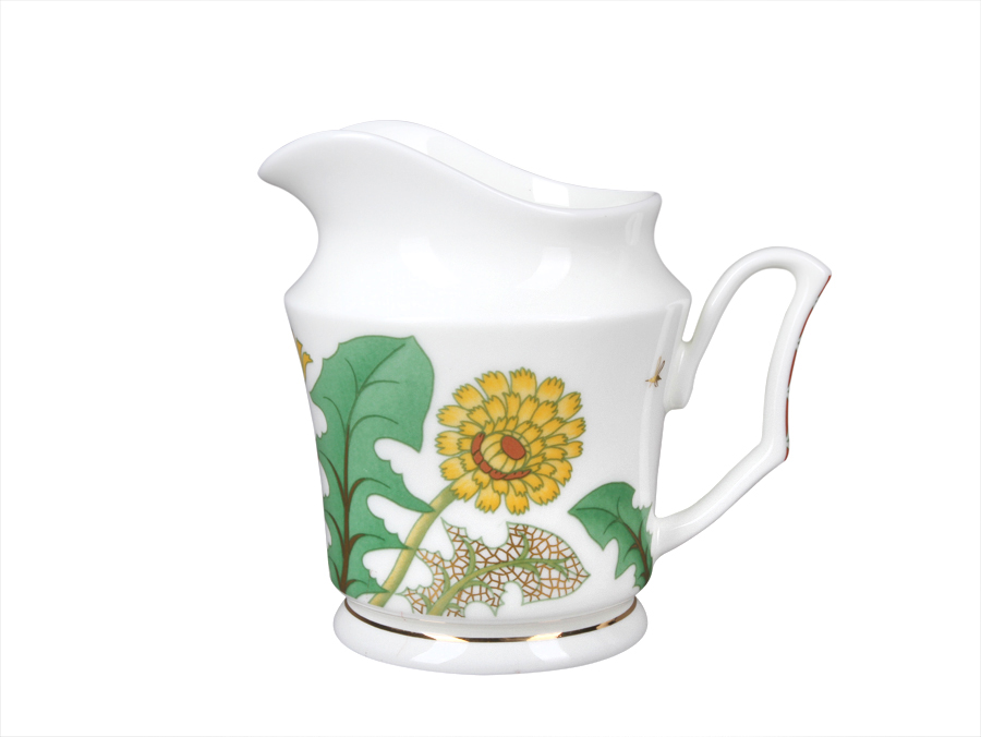 Porcelain Bone China Creamer Yulia Sunny Bouquet 4.1 fl.oz/120 ml