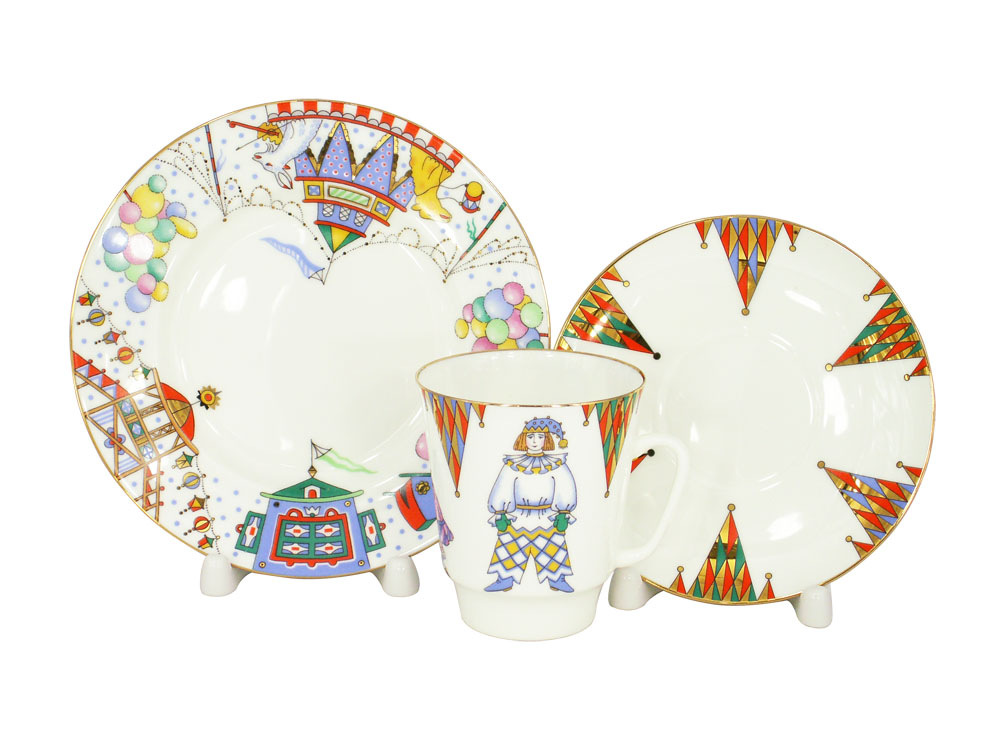 Bone China Cup and Saucer May Ballet Petrushka 5.6 fl.oz/165 ml 3 pc