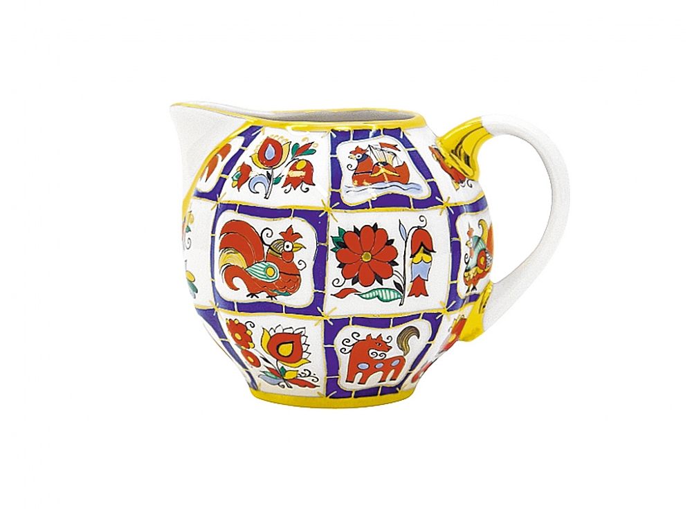 Porcelain Creamer Tulip Russian Lubok 11.8 fl.oz/350 ml
