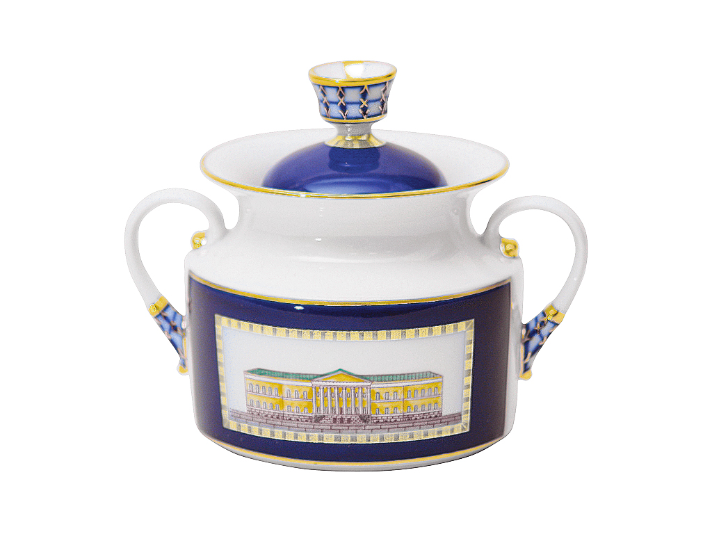 Lomonosov Porcelain Sugar Bowl Classic of Petersburg 18.3 oz/540 ml