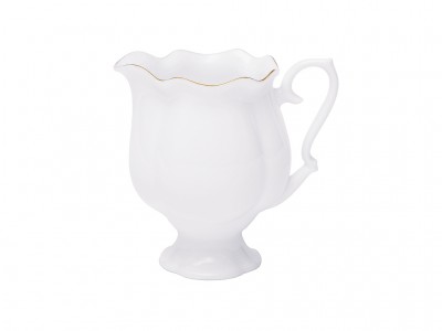Porcelain Bone China Creamer Natasha Golden Ribbon 10.8 fl.oz/320 ml