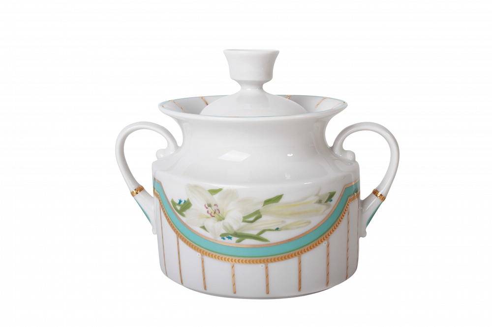 Lomonosov Porcelain Sugar Bowl Banquet North Aurora 18.3 oz/540 ml