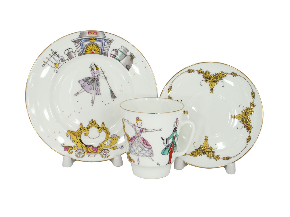 Bone China Cup and Saucer May Ballet Cinderella (Prokofiev) 5.6 fl.oz/165 ml 3 pc
