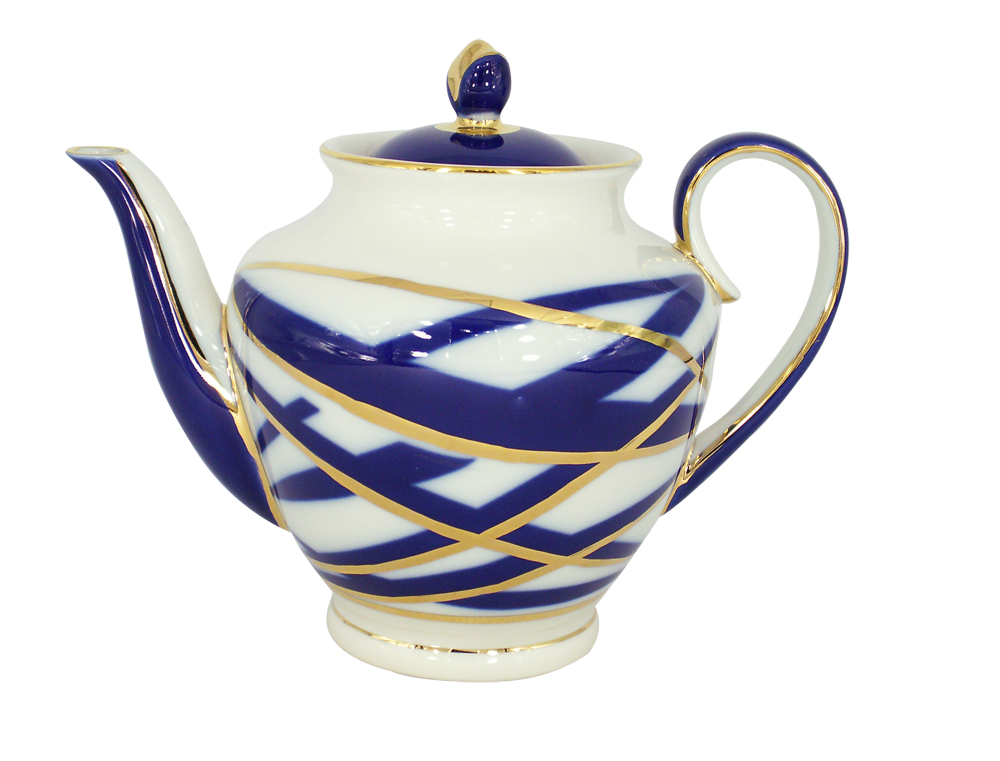Lomonosov Porcelain Teapot Cocoon Spring 4 Cups 27 oz/800 ml