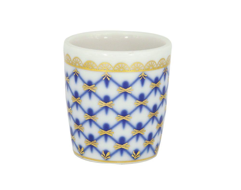 Lomonosov Porcelain Shot Glass Wine Vodka Cobalt Net 1.7 oz/50 ml