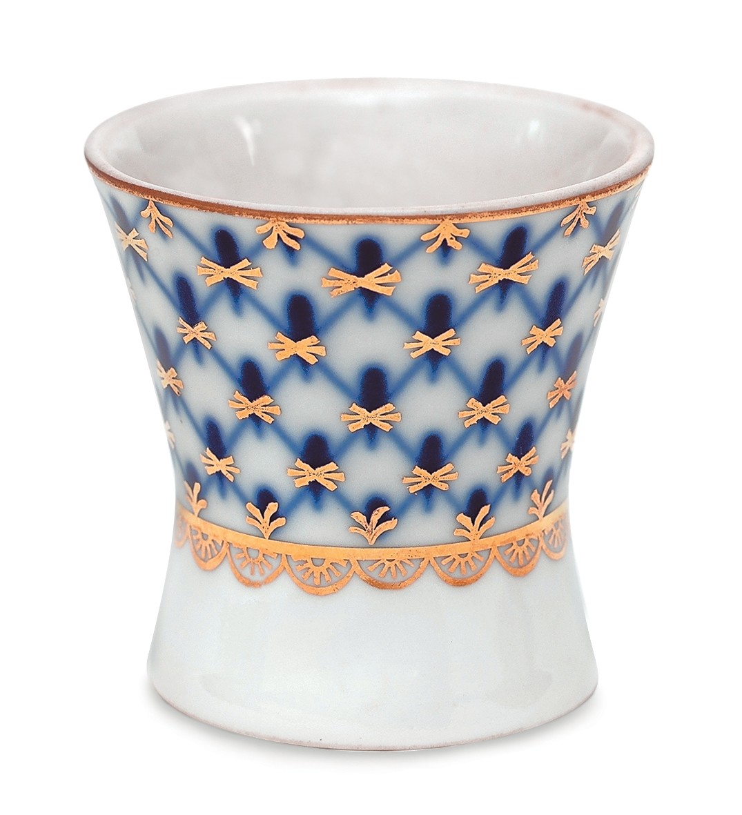 Lomonosov Porcelain Egg Holder Cup Cobalt Net