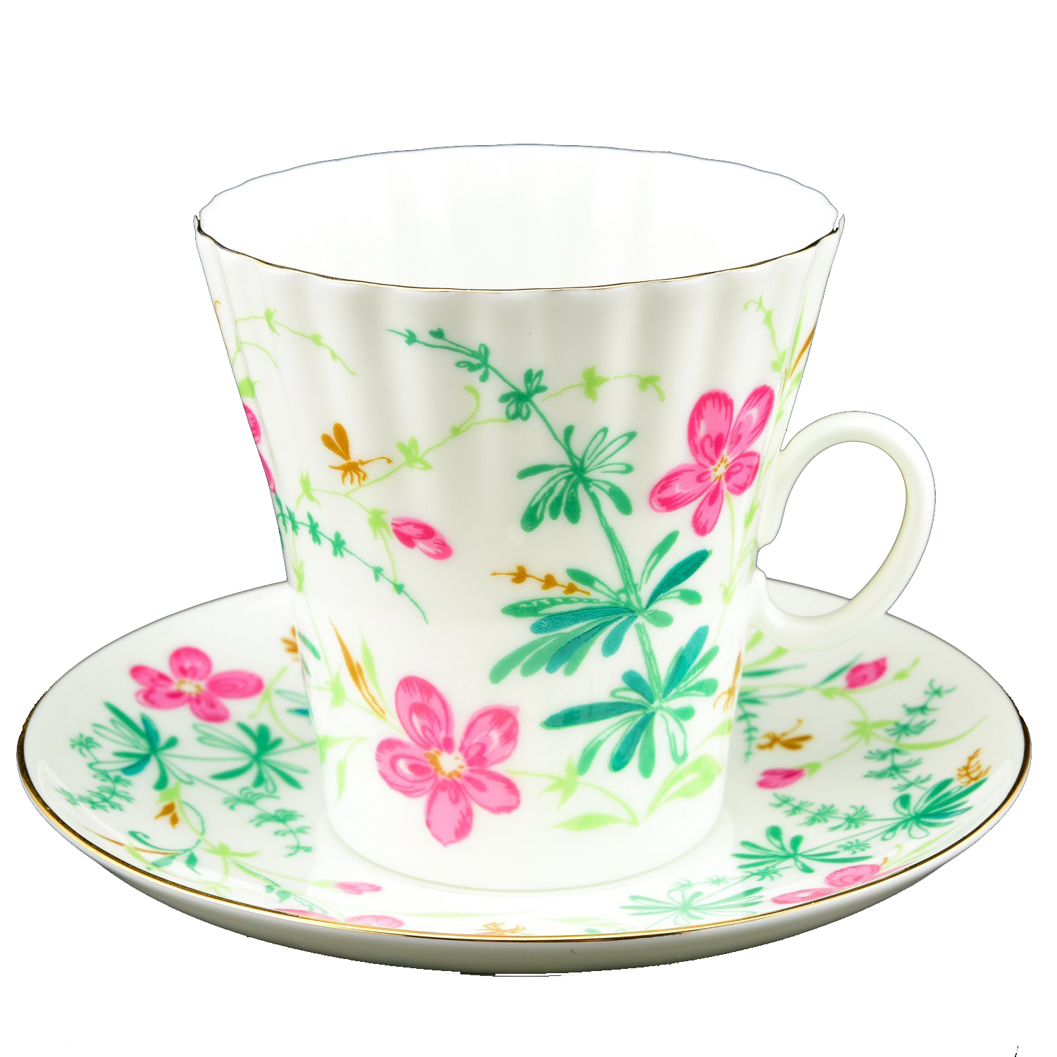 Lomonosov Porcelain Dandelion Teacup Set Bone China Flowers