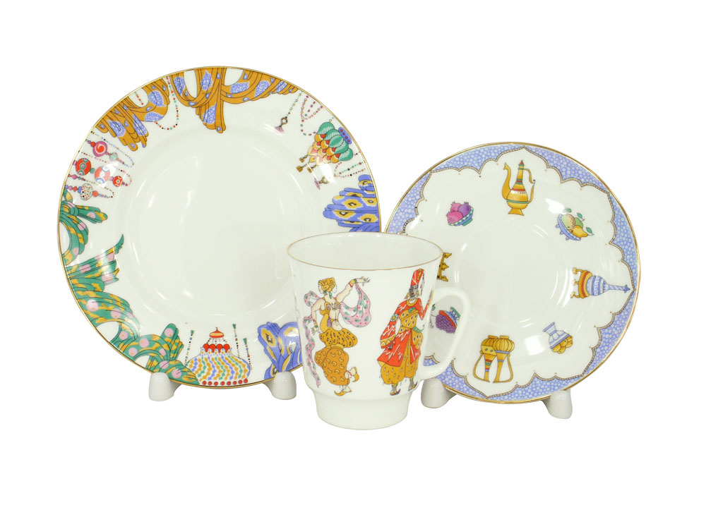 Lomonosov Porcelain Bone China Cup Set May Ballet Scheherazade 5.6 oz