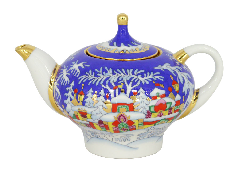 Lomonosov Porcelain Teapot Winter Fairy Tale 8.5 oz/250 ml