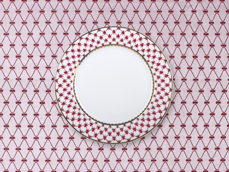 Lomonosov Tablecloth Red  Net 57"x86.6" Vinous 